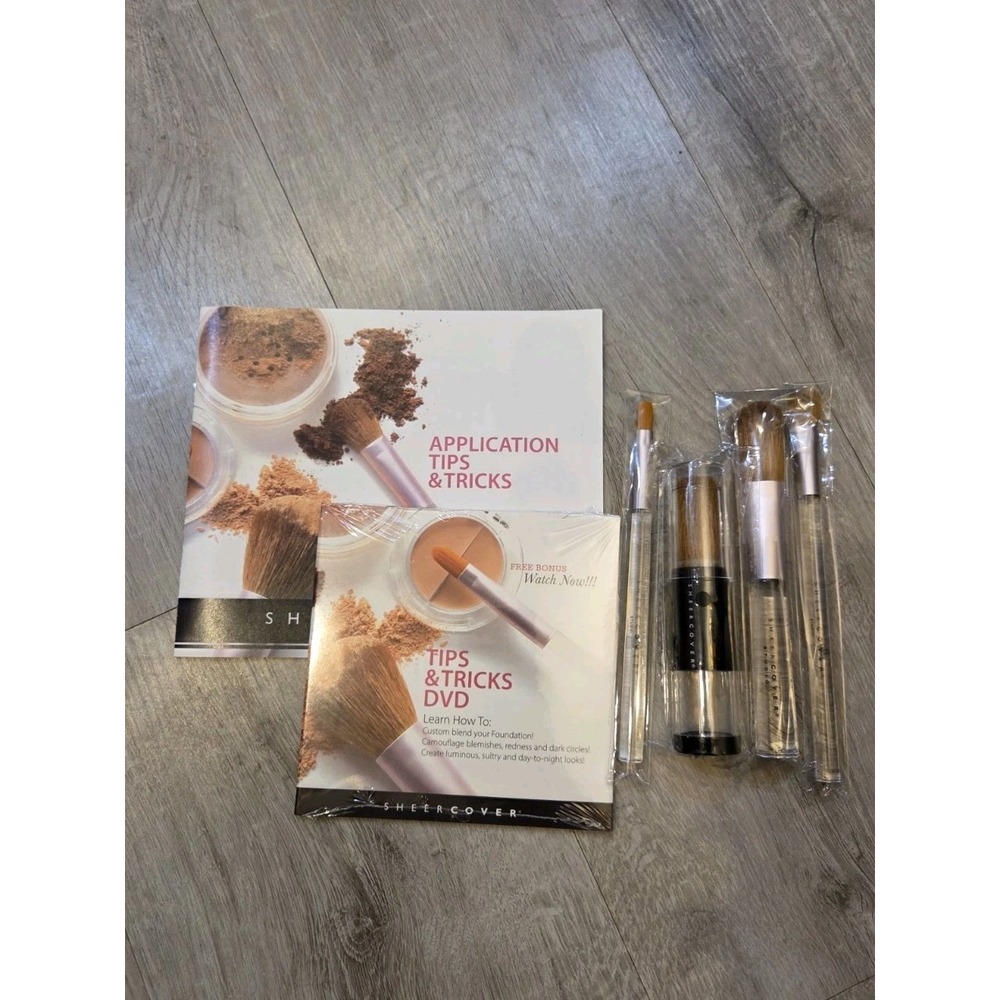 New Sheer Cover Makeup Brush Set Mineral‎ Powder Foundation Refillable